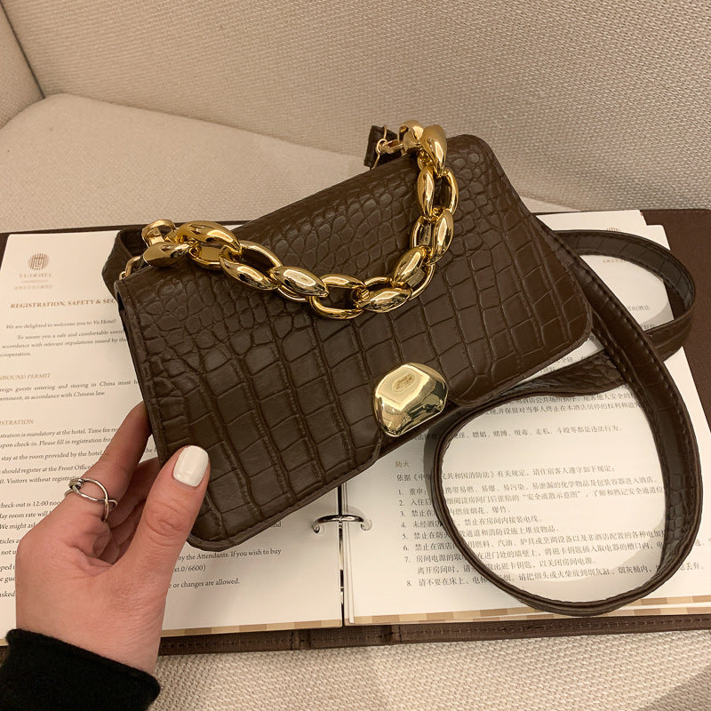 Sac messager rétro, petit sac carré simple