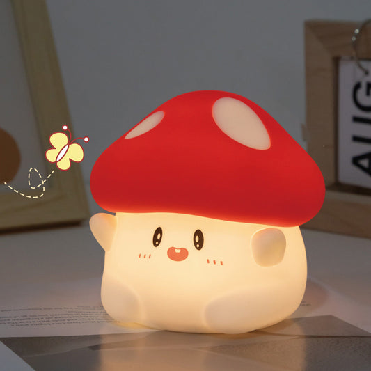 Schattige Paddenstoel Squishy Siliconen Nachtlamp - Perfect Cadeau voor Kinderen en Meisjes