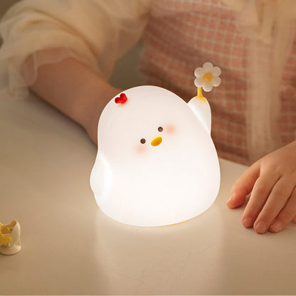 Schattige Kip Nachtlamp LED Squishy Siliconen Tap Lamp Beste Cadeau voor Baby en Meisje