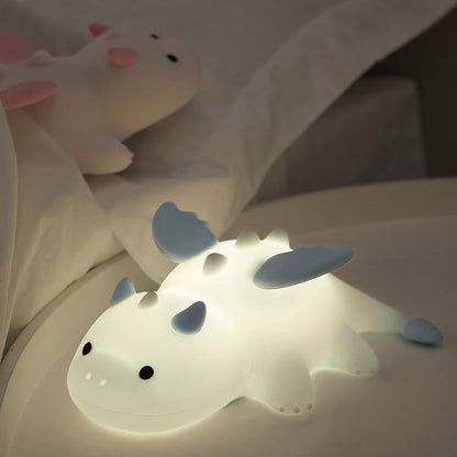 Huggwaii Squishy Silicone Schattige Baby Draak LED Nachtlamp - Perfect Cadeau voor Kinderen en Meisjes