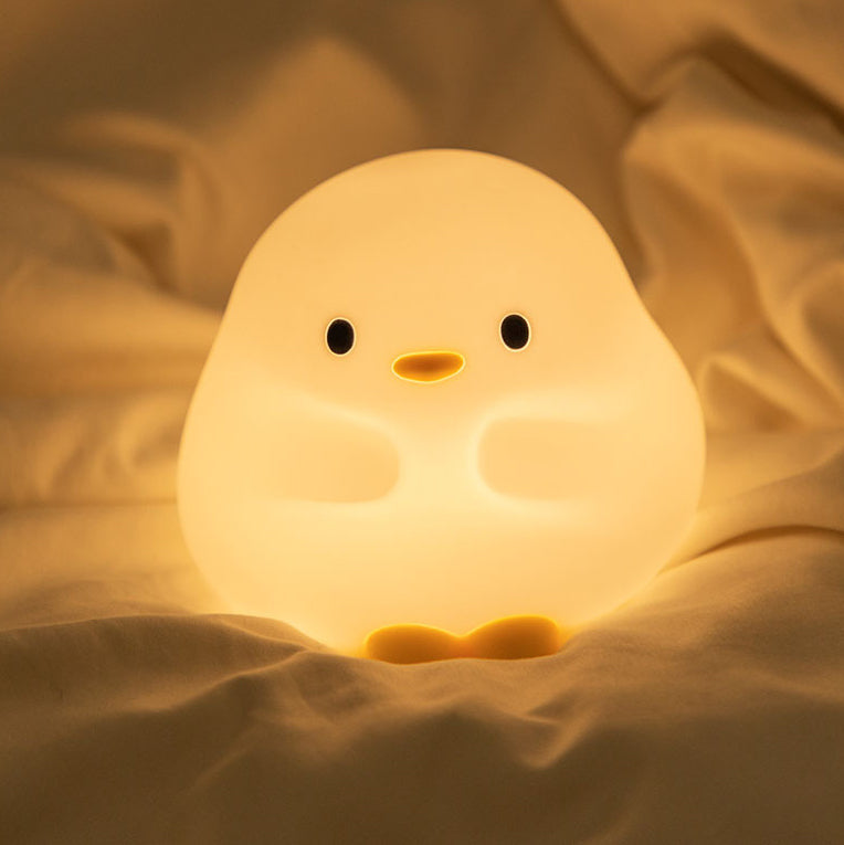 Huggwaii Knuffel Eend Nachtlamp LED Zachte Siliconen Tap Lamp Beste Cadeau voor Baby en Meisje