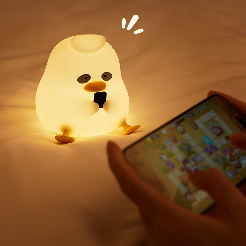 Huggwaii Squishy Silicone Nachtuil Eend LED Nachtlamp - Perfect Cadeau voor Kinderen en Meisjes