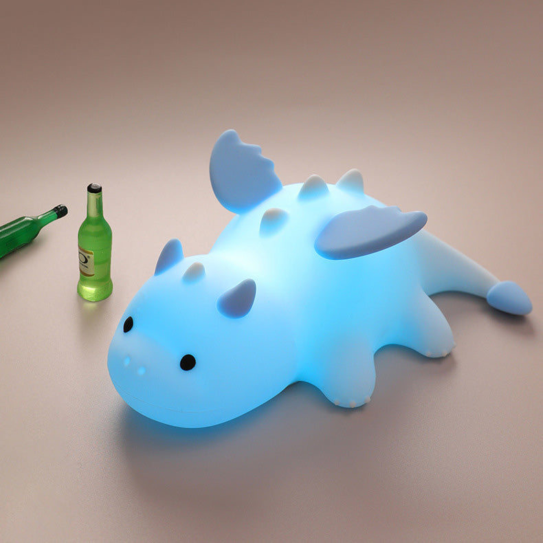 Huggwaii Squishy Silicone Schattige Baby Draak LED Nachtlamp - Perfect Cadeau voor Kinderen en Meisjes