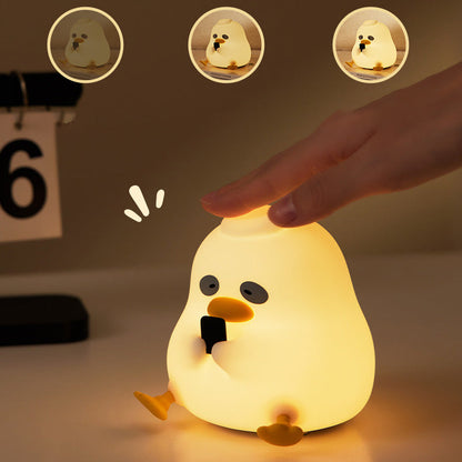 Huggwaii Squishy Silicone Nachtuil Eend LED Nachtlamp - Perfect Cadeau voor Kinderen en Meisjes