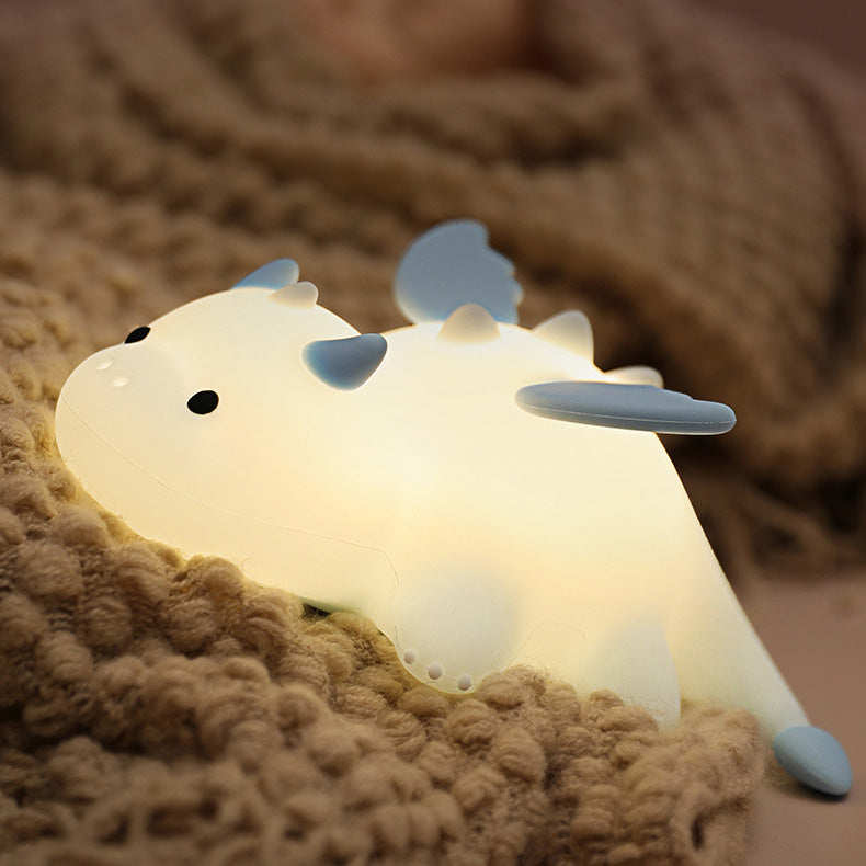Huggwaii Squishy Silicone Schattige Baby Draak LED Nachtlamp - Perfect Cadeau voor Kinderen en Meisjes