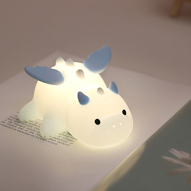 Huggwaii Squishy Silicone Schattige Baby Draak LED Nachtlamp - Perfect Cadeau voor Kinderen en Meisjes