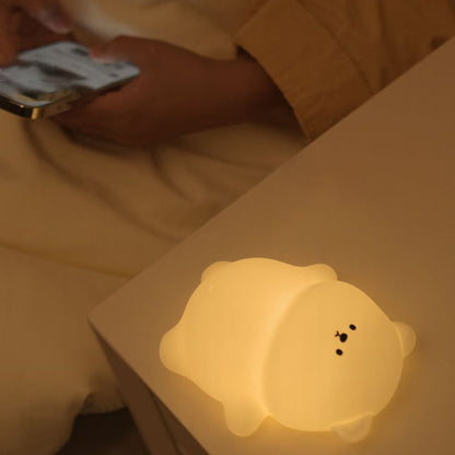 Dik Beertje Nachtlampje 8 kleuren LED Squishy Siliconen Tap Lamp Beste Cadeau voor Baby en Meisje