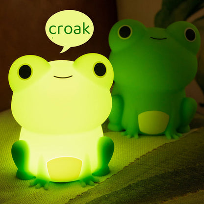 Huggwaii Squishy Silicone Bijzondere Kikker LED Nachtlamp - Perfect Cadeau voor Kinderen en Meisjes