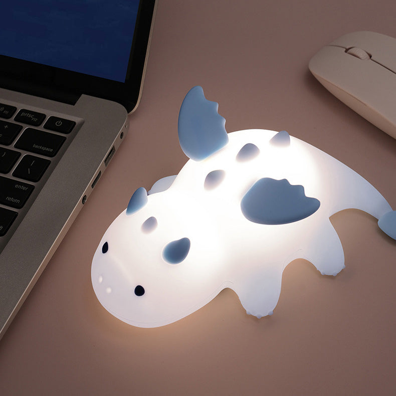 Huggwaii Squishy Silicone Schattige Baby Draak LED Nachtlamp - Perfect Cadeau voor Kinderen en Meisjes