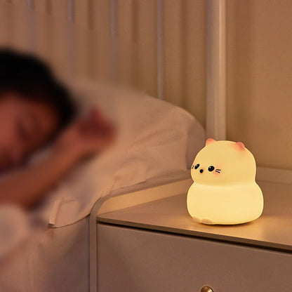 Huggwaii Schattige Kitten Silicone Squishy Nachtlamp Tap Lamp Beste Cadeau Voor Baby en Meisje