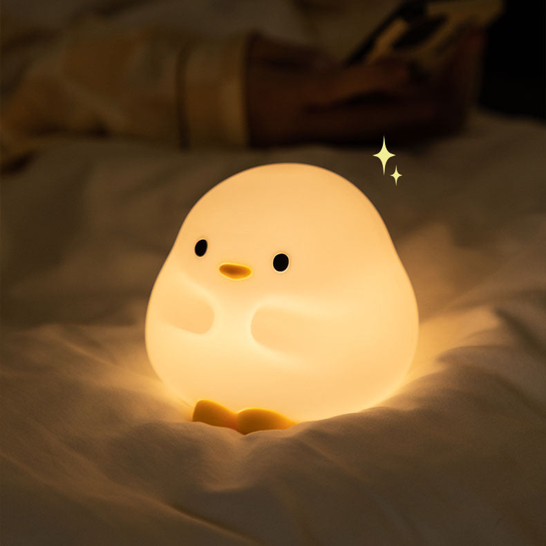 Huggwaii Schattige Eend LED Squishy Nachtlamp Voor Cadeau USB Oplaadbare Eend Lamp
