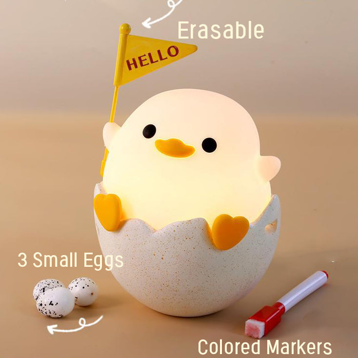 Huggwaii Schattige Eend LED Squishy Nachtlamp Voor Cadeau USB Oplaadbare Eend Lamp