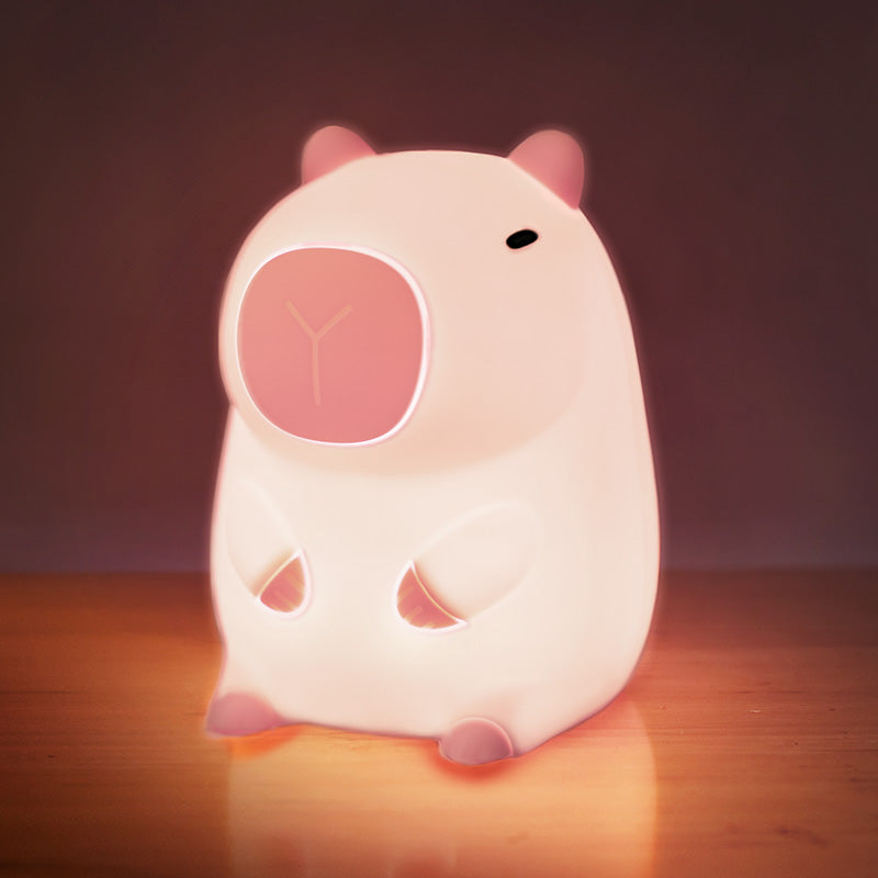 MeWaii® Limited💓 Roze Capybara Squishy Nachtlamp - Perfect Cadeau voor Kinderen en Meisjes