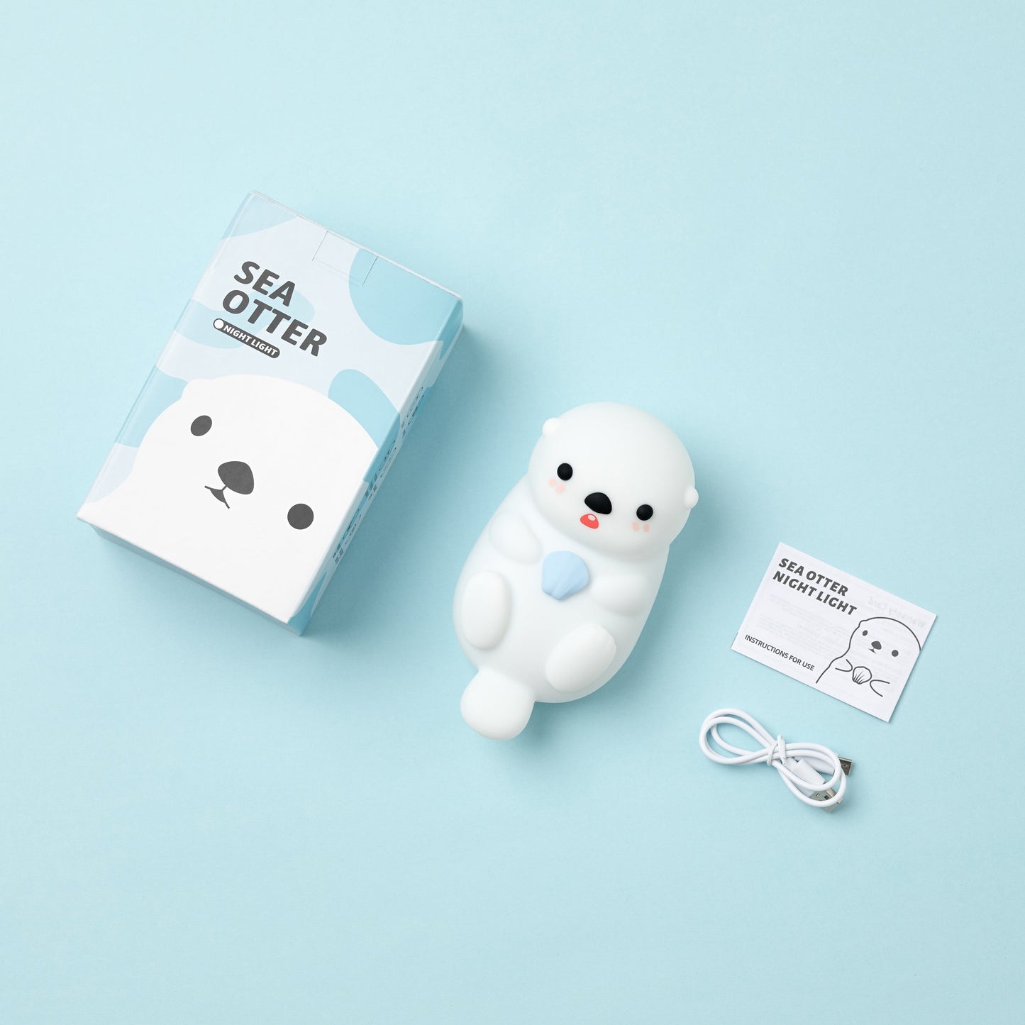 MeWaii® Otter Squishy Silicon LED Nachtlamp Limited - Tap Lamp, Beste Cadeau voor Kinderen en Meisjes